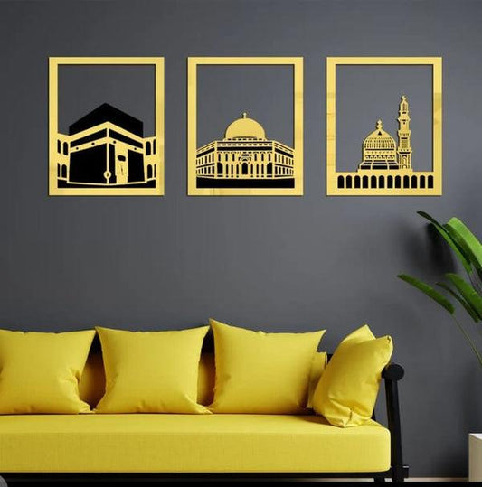 Masijd e Aqsa, Masjid e Haram, Masjid e Nabvi - Neon Boards