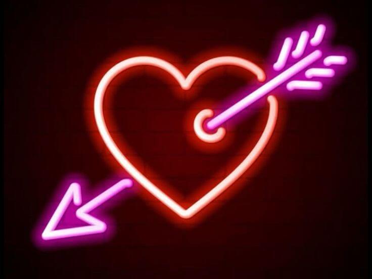 Heart With Arrow - Neon Boards