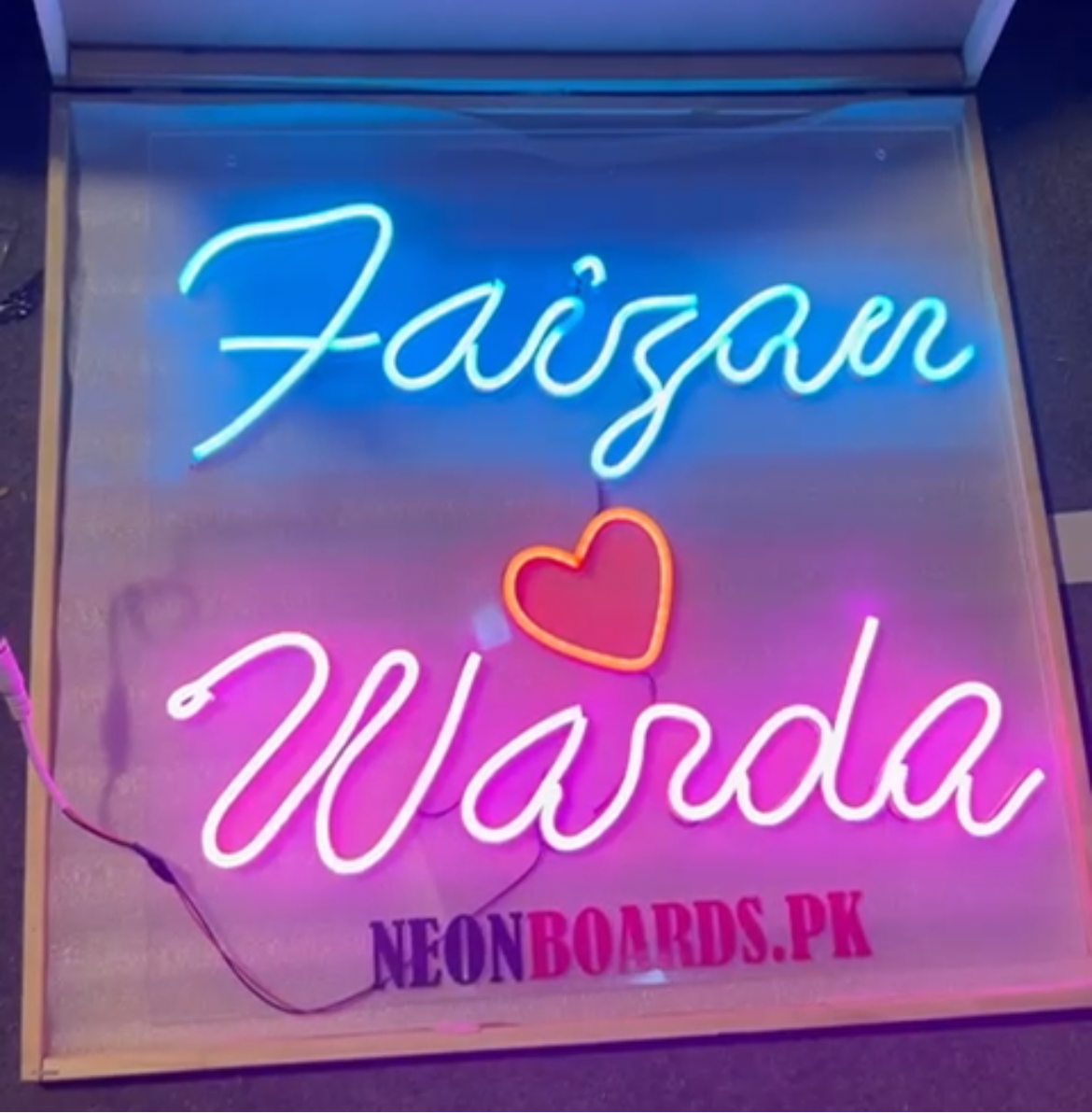 3x2 Neon Sign double line