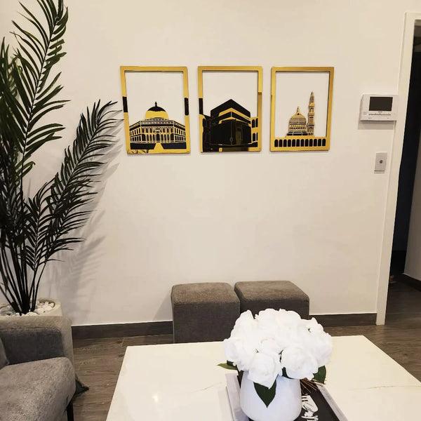 Masijd e Aqsa, Masjid e Haram, Masjid e Nabvi - Neon Boards