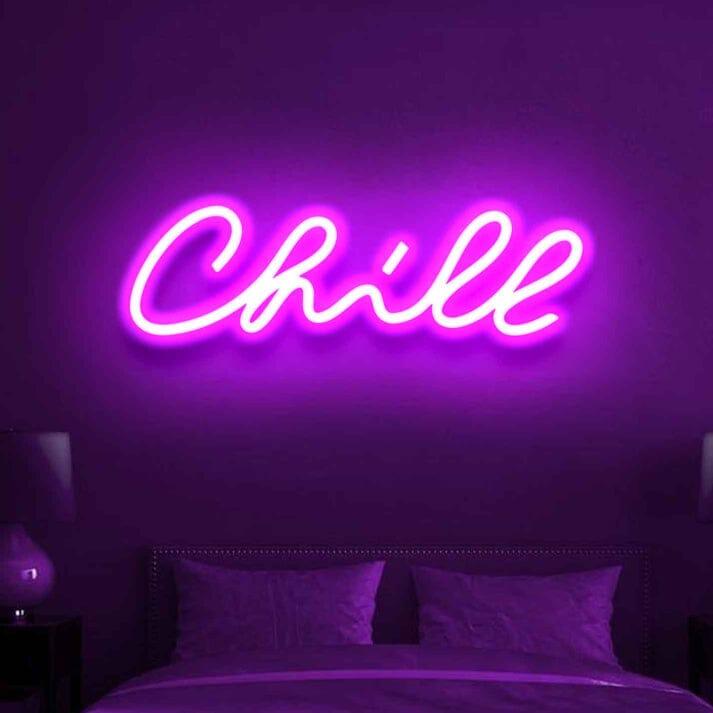Chill Neon Sign for Relaxed Vibes - Neon Light Board - Neon Boards