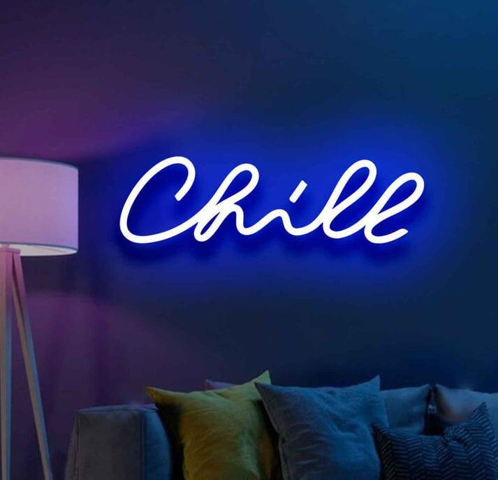 Chill Neon Sign for Relaxed Vibes - Neon Light Board - Neon Boards