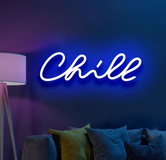 Chill Neon Sign for Relaxed Vibes - Neon Light Board - Neon Boards