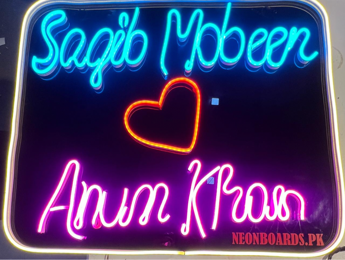 3x2 Neon Sign double line