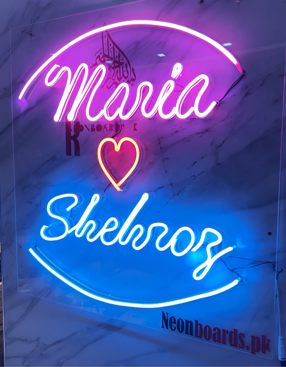 3x2 Neon Sign double line