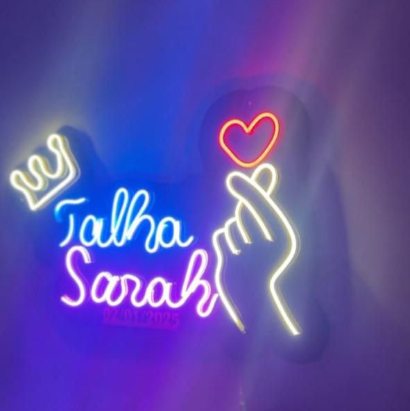 Couple's Neon Sign Board