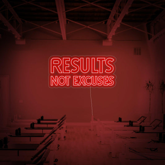 Results Not Excuses - Neon Boards