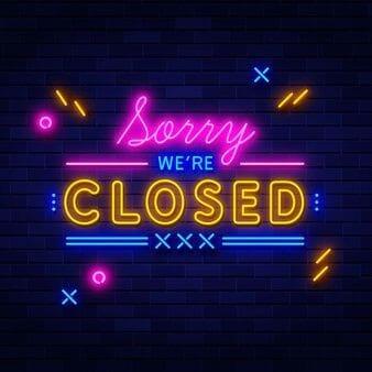 We Are Closed - Neon Boards