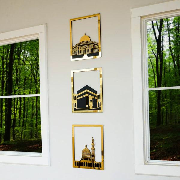 Masijd e Aqsa, Masjid e Haram, Masjid e Nabvi - Neon Boards