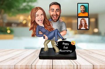 Personalised Figurine Trinket for Couples - Neon Boards