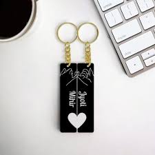 Customized Couples Name Keychain