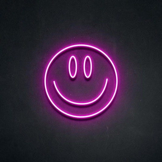 Smiley Neon sign - Laughing face emoji