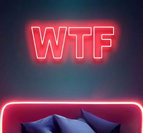 WTF Neon Sign - Red