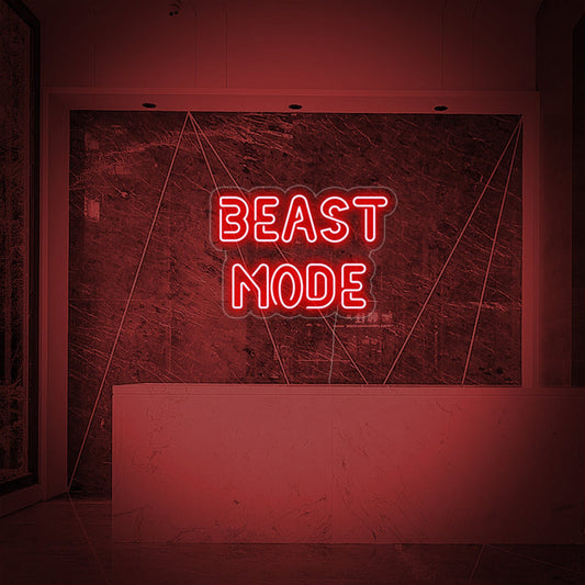 Beast Mode Neon Sign - Motivational LED Light