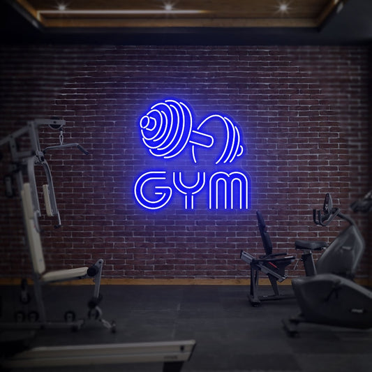Gym Neon Sign - Blue