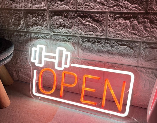 Open Neon Lights - Shop & Gym Signage