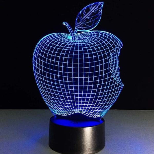 Neon Table Lamp - Apple - Blue