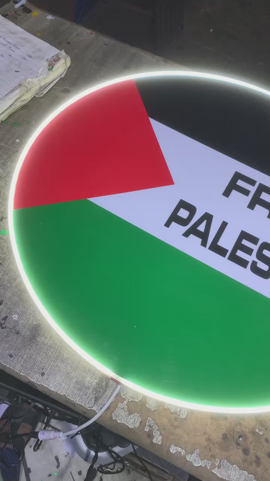 Free Palestine | Neon Board